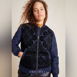 Clemence Quilted Bomber Jacket size small, by Anthropologie